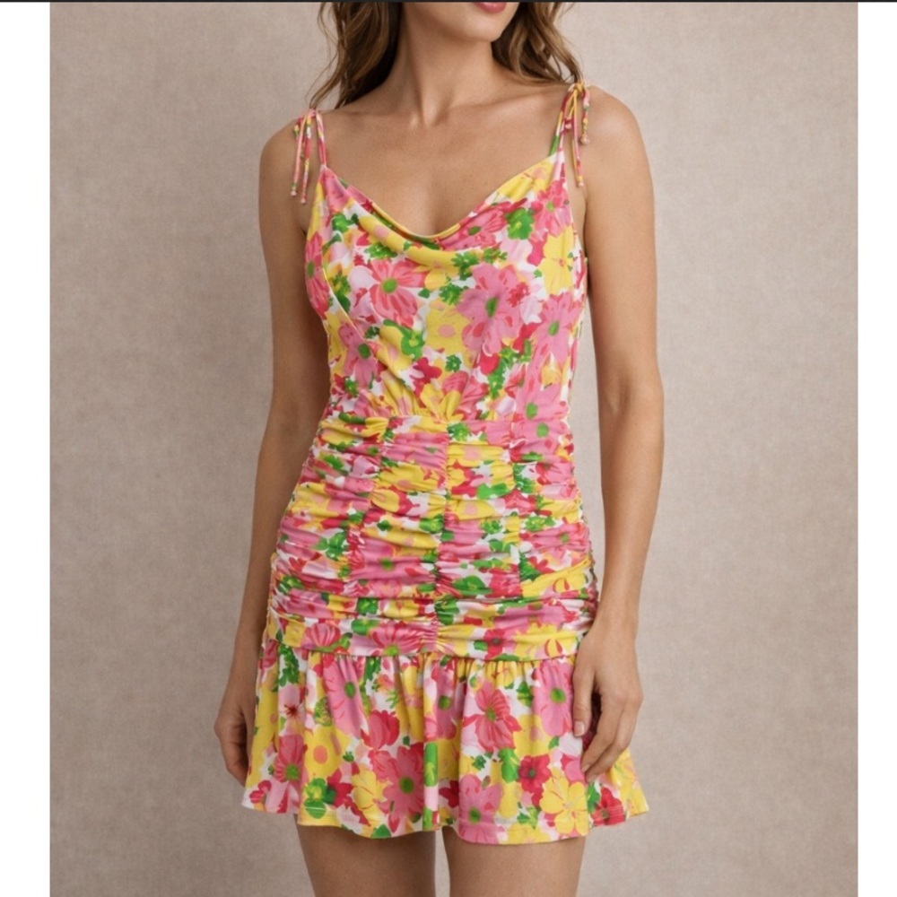 For Love & Lemons Miranda Mini Floral Dress Small